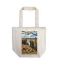 thumbnail image 1 of Yellowstone National Park, Wyoming, Yellowstone River and Elk (100% Cotton Canvas Reusable Tote Bag), 1 of 3