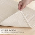 thumbnail image 6 of Yiannan 17x24 Inch Cotton Bath Rug, Soft Absorbent Non Slip Mat, Machine Washable Non Shedding, Fashionable Mat for Bathroom, Kitchen and Laundry,Ivory, 6 of 8
