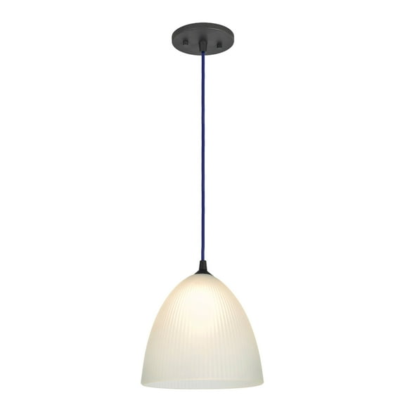 Aspen Creative 61038 Adjustable One-Light Hanging Mini Pendant Ceiling Light, Transitional Design in Oil Rubbed Bronze Finish, Etched Glass Shade, 9 5/8" Wide