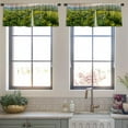 thumbnail image 4 of LALILO Kitchen Curtain Valance Water Color Abstraction Color Rod Pocket Window Curtain 52"x 18" Set of 2, 4 of 7