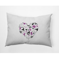 20" x 14" Simply Daisy Halloween Heart Polyester Accent Pillow, Orchid Qty 1