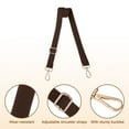 thumbnail image 3 of Shoulder Strap 2.5cm Wide Crossbody Strap, Dark Brown, Light Gold Buckle, 3 of 6