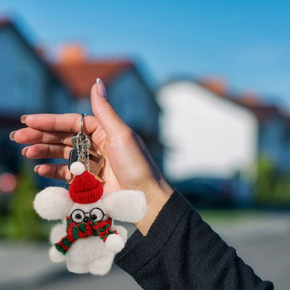 SKISUNO Festive Style Plush Keychain Multi 1Pack 4.72X4.72X1.57in