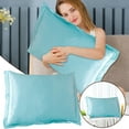 thumbnail image 1 of asddcavvf Solid Color Silk Pillowcase Silk No Zipper Envelope Pillow Pillow Cover Zipper Pillowcase Size, 1 of 6