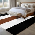 thumbnail image 5 of Boho Black Large Area Rugs 5x8 ft Brown and White Striped Tribal Farmhouse Style Washable Rug Non Slip Indoor Carpet Absorbent Floor Mat for Living Room Bedroom Dining Room, 5 of 9