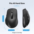 thumbnail image 3 of 3-Device Wireless Mouse, Rechargeable Dual-Mode (2.4G & BT 5.0), Silent USB-A & Bluetooth Mouse, 6-DPI up to 4800, Wide Compatibility - Black, 3 of 4