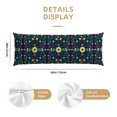 thumbnail image 2 of KLL Colorful Mexican Flower Pattern Long Body Pillow Cover,20x60 Body Pillow Cases,Soft Brushed Microfiber Invisible Zipper Design-Pillow core not included, 2 of 7