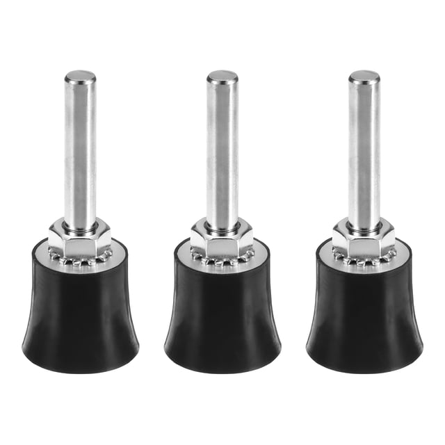 Uxcell 3Pcs 1" Disc Pad Holder Quick Change Discs 1/4" Shank Holder Mandrel for Die Grinder Sanding Discs, Black