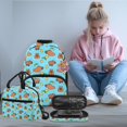 thumbnail image 2 of Yuyamidu Cute Capybara Kids Backpack with Lunch Box Girls Boys 5-6/7-8 School Bag and Lunch Bag Pencil Case Set of 4 Back to School Bookbag for Student, Blue, 2 of 6