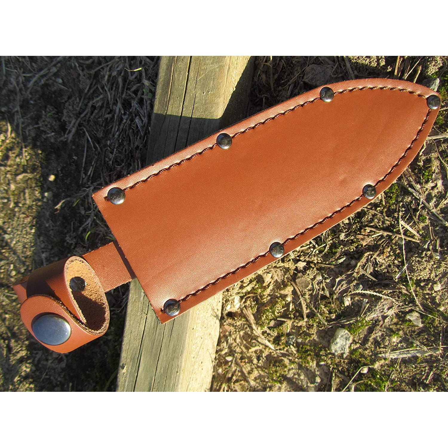  Knife Sheath Riveted Genuine Leather - Up to 7-inch  Single/Double Edge Blade – Riveted Belt & Handle Loops – Hori Hori,  Hunting, Camping, Fishing, Tactical, Outdoor – RiverView Enterprise :  Sports & Outdoors