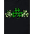 thumbnail image 3 of 1pc Women'S Casual Crew Neck T-Shirt with Green Clover Print, Polyester Knit Fabric, Medium Stretch, Short Sleeve Fashion Top for Spring/Summer/Fall, 3 of 7