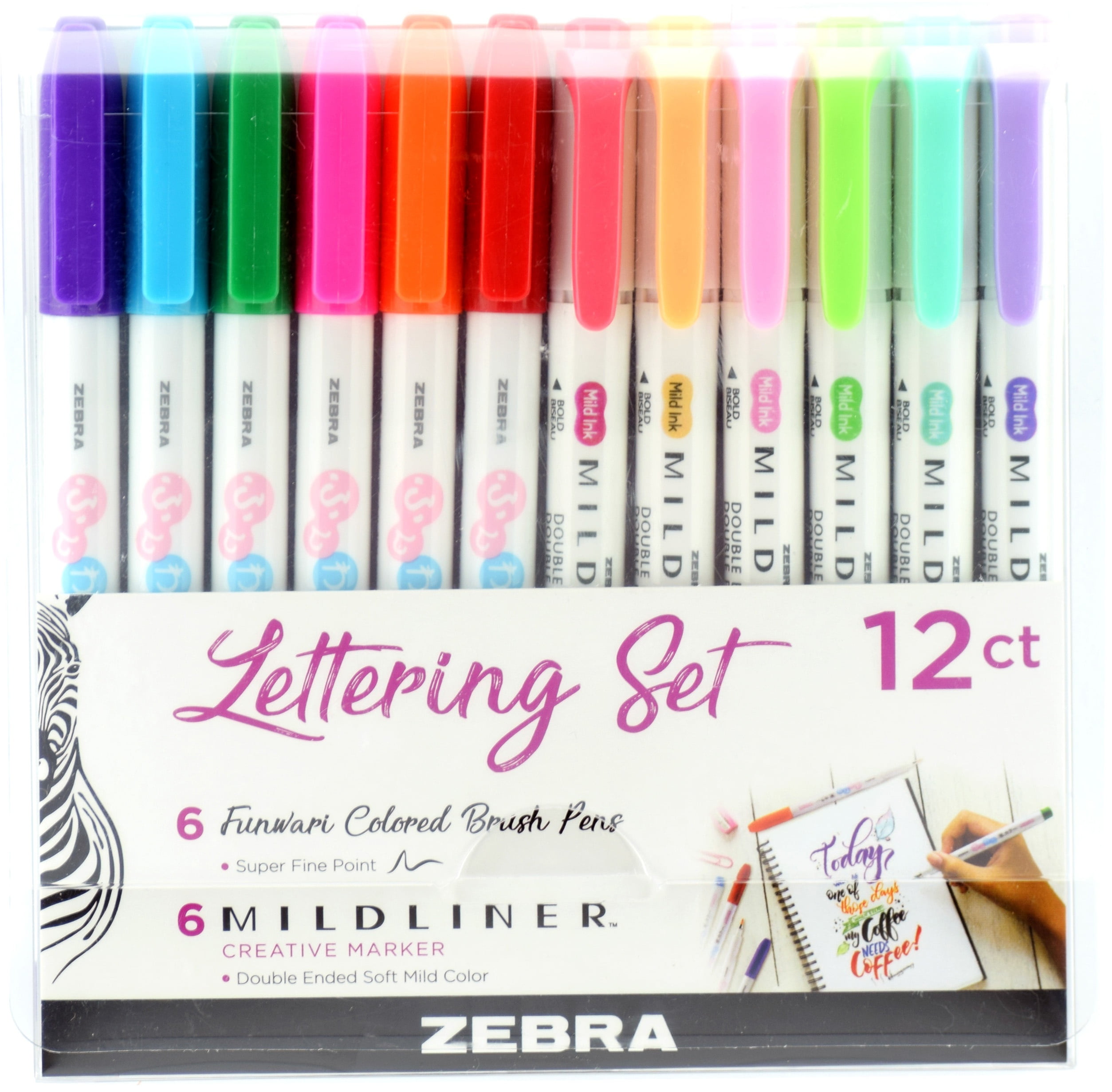 Zebra Journaling and Lettering Set of 18