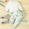 thumbnail image 5 of Caqnni Toddler Baby Girls Contrast Color Crewneck Sweatshirt Pullover Top Long Pant Jogger Outfits Long Sleeve 2Pcs Fall Winter Set Toddler Gift 3 6 12 18 24 Months 2T 3T Outfits,6-12 Months, 5 of 6