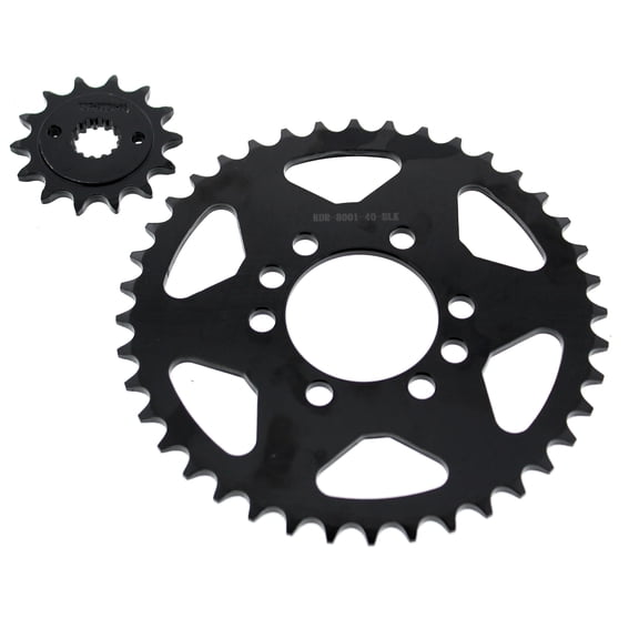 2003 - 2006 Kawasaki KFX400 400 14 Tooth Front and 40 Tooth Rear Black Sprocket