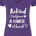 thumbnail image 4 of Inktastic Retired but Forever a Nurse at Heart Women's V-Neck T-Shirt, 4 of 5