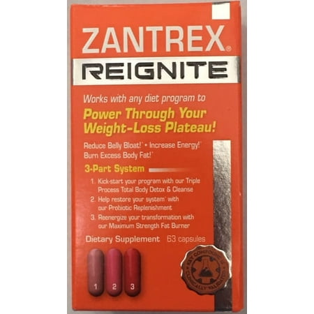 Zantrex 14-Day Reignite Dietary Supplement Capsules, 63 Count, Fruit blend
