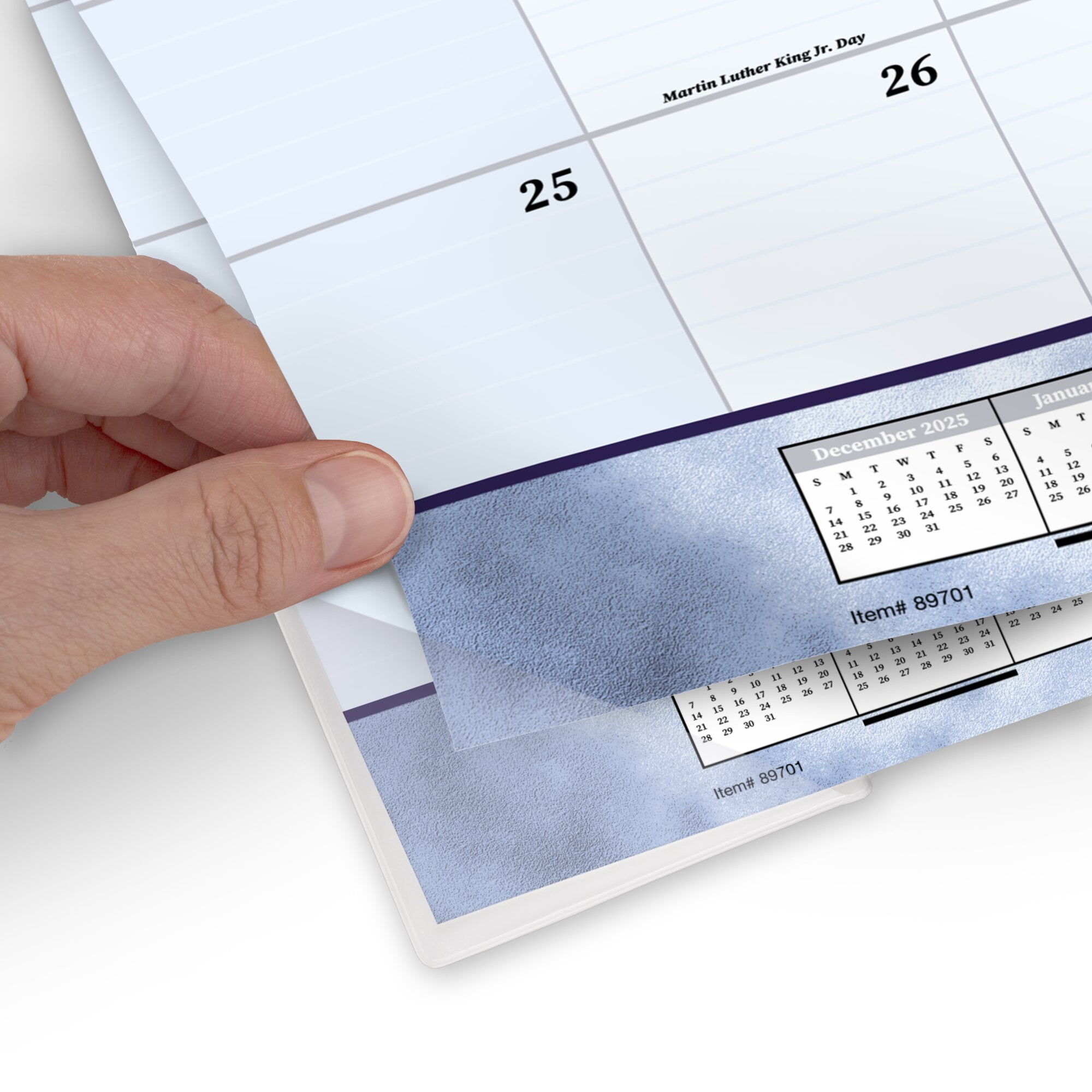 AT-A-GLANCE 2026 Monthly Desk Pad Calendar Slate Blue Standard 21 34 x 17 - Desk
