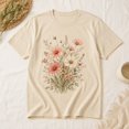 thumbnail image 3 of Wildflower Botanical Bouquet Graphic Tee | Vintage Floral Cottagecore T-Shirt for Women | Boho Garden Nature Top, 3 of 9