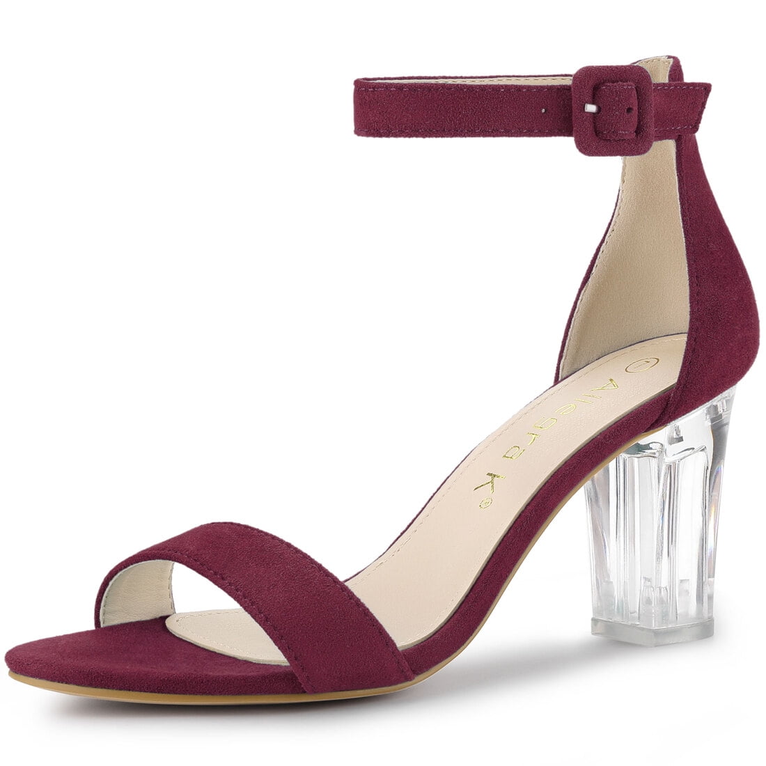 Allegra K Women's Ankle Strap Clear 