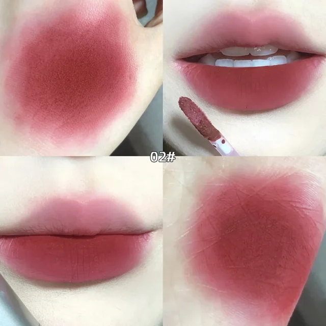 Brillo de labios de terciopelo desnudo, resistente al agua, duradero, no pegajoso, lápiz labial líquido mate, marrón oscuro, rojo, tinte de labios, maquillaje de barro, cosméticos