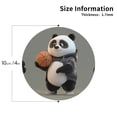 thumbnail image 3 of Pofeuu Cartoon Pandas Basketball Print Leather Coasters Set of 6, Round Cups Mugs Mat Pad for Home Kitchen Heat Resistant Drink Coasters,Round Shape, 3 of 7