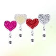 thumbnail image 3 of 4pcs Nurse Badge Holder Shiny Rhinestone Heart Shape Nurses Retractable ID Badge Reel Clips (Random Color), 3 of 9