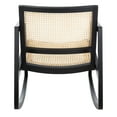 Safavieh Couture Perth Rattan Rocking Chair 22.8"x34.3"x30.5" Black