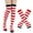 Silver, variant on Knee High Socks for Women,Striped Thigh High Socks,Soft Blend Over-the-Knee Stockings,Colorful Holiday Themed for Christmas,Halloween Cosplay,Winter Layering & Costume Parties Clear One size