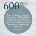 thumbnail image 4 of SKY BEDDINGS - 600 Thread Count Egyptian Cotton Sheets - Luxury Queen Size Cooling Bed Sheets - Soft Sateen Weave Cotton Sheets for Queen Bed - Deep Pocket Fits upto 16" Mattress - Light Grey, 4 of 6