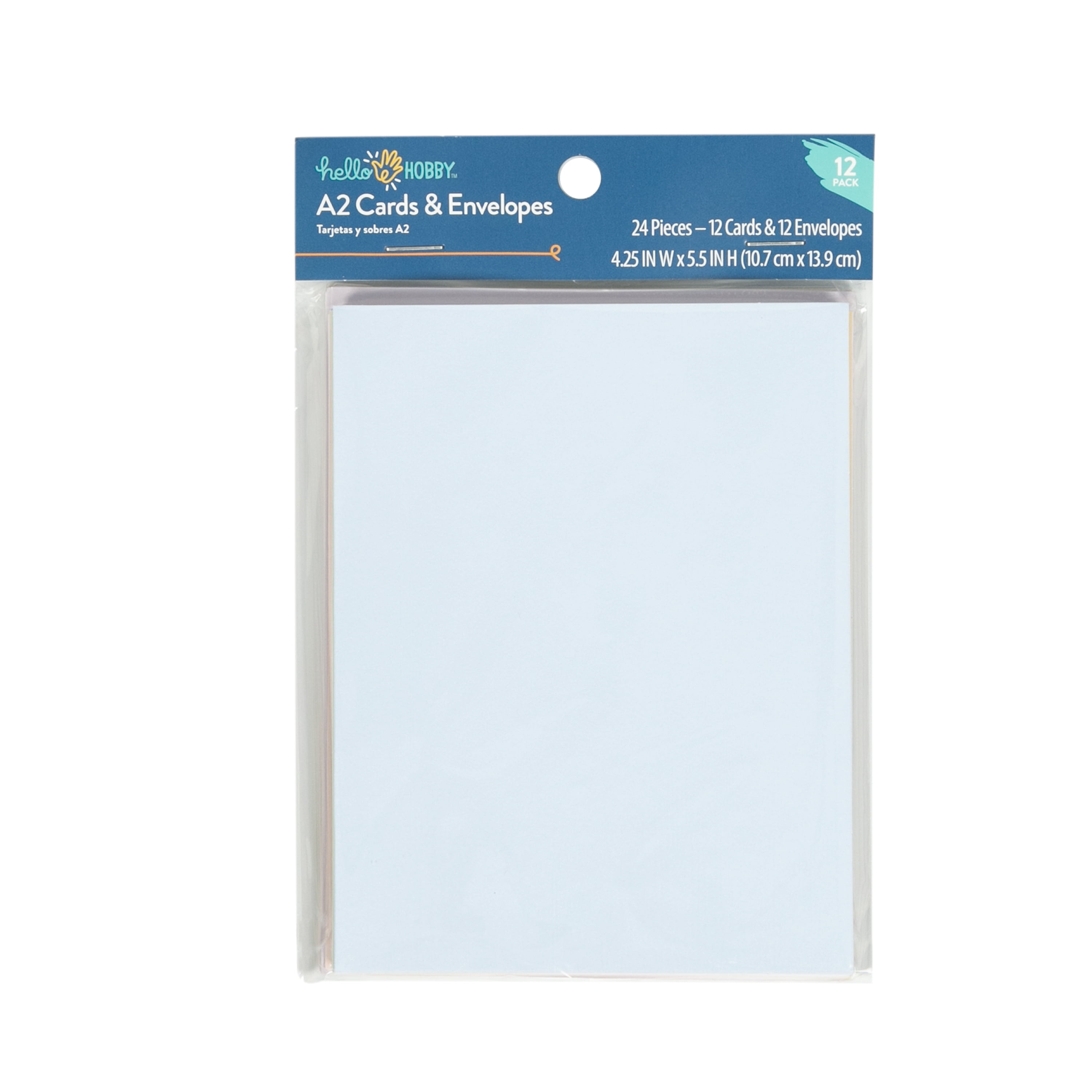 Hello Hobby A2 Blank All Occasion Greeting Cards, with Envelopes 4.25' x 5.5' (12 Count)