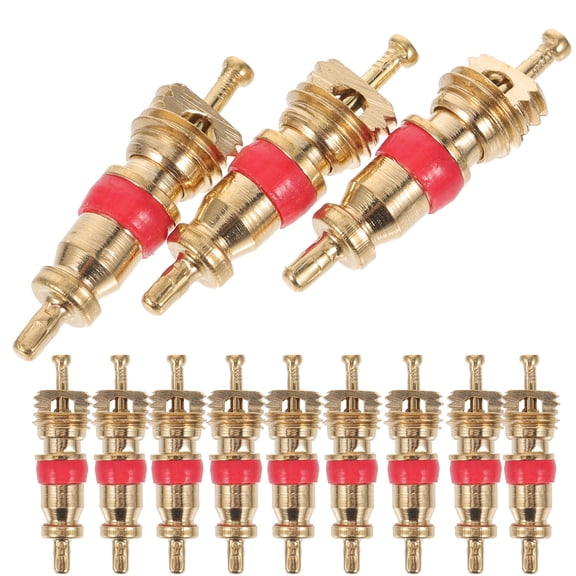 UNOMOR 50Set Reusable Valve Core Copper Spring Pin Connection Tire Valve Core