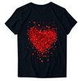 thumbnail image 2 of Soki T-Shirt Graphique Cœur d'Amour pour Femmes, Col Rond, Manches Courtes, 2 of 3