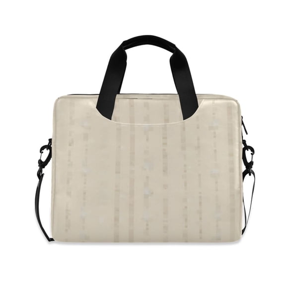 16inch Laptop Briefcase, Business Laptop Bag with Detachable Strap & Padded Compartment, Water-Resistant Polyester,Beige
