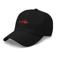 thumbnail image 4 of Clishirt Adult Unisex Embroidered Red Fish Adjustable Black Classic Dad Hat, 4 of 7