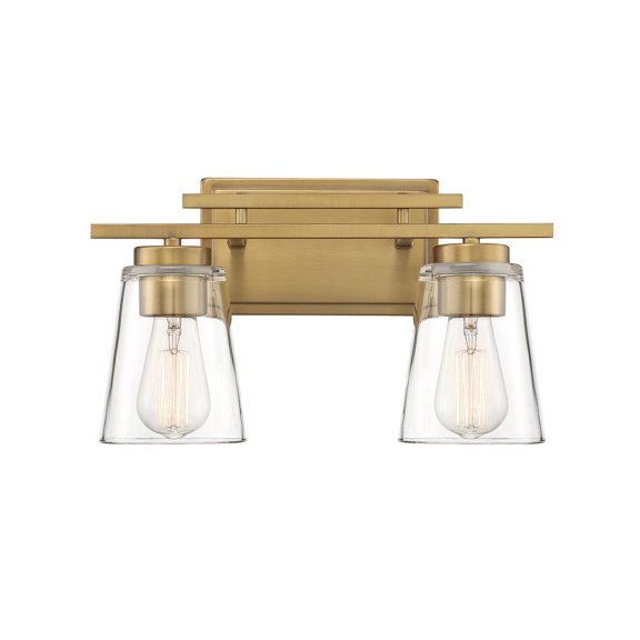 Elegant Calhoun Vanity Light in Warm Brass