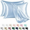 thumbnail image 1 of Chenchen Satin Pillowcase for Hair and Skin, Silk Satin Pillowcase 2 Pack, Queen Size Pillow Cases Set of 2, Silky Pillow Cover with Envelope Closure (20x30, Light Blue), 1 of 1