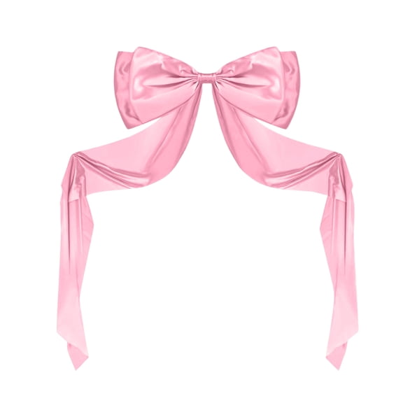 7.9FT Giant Pink Bow Halloween Decor, Holiday Festival Wall Decoration for Front Door Window Fireplace, Indoor Party Hanging Bow