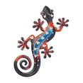 thumbnail image 1 of Arte de pared de gecko de metal 2D para colgar en la pared, adorno decorativo para restaurante negro, 1 of 6