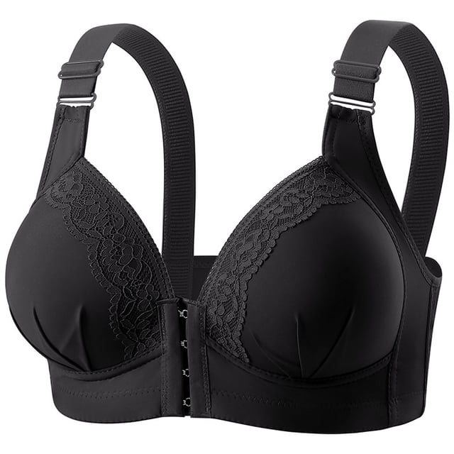 Product Category Bra Front Closure Comfort Wireless Support Full Coverage Everyday Wear Lightweight Non Padded Underwire for Senior Women