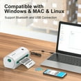 TORDORDAY Bluetooth Thermal Shipping Label Printer, 4''x6'' Bluetooth
