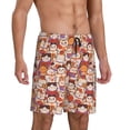 thumbnail image 2 of Wukai Maneki-Neko Cats Men’s Short Pajama Pants With Pockets Soft Sleep Pj Shorts for Men-, 2 of 6