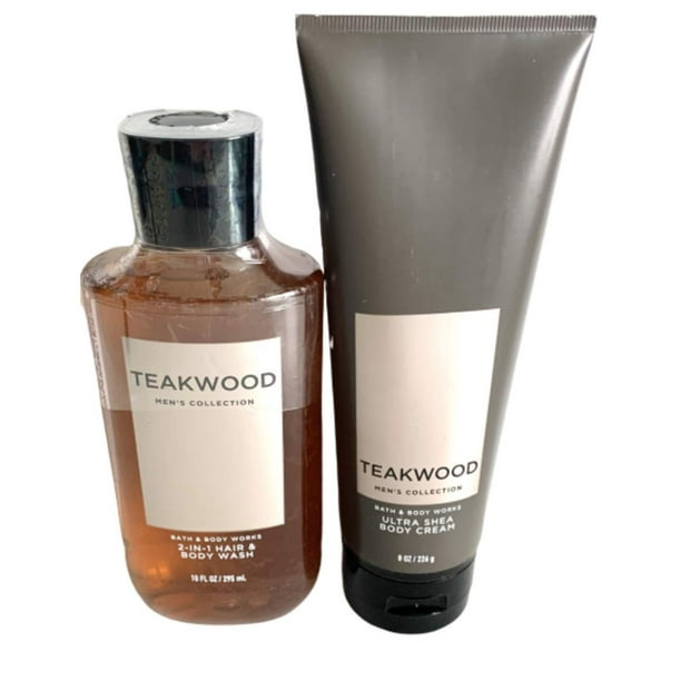 Bath and Body Works Teakwood Men's Collection Ultra Shea Body Cream and
