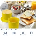 thumbnail image 2 of Bonison French Butter Crock for Spreadable Soft Butter, Ceramic Butter Keeper for Counter,Large Capacity Butter Holder With Knife, Housewarming Gift Indoor Home Kitchen Decor (Yellow), 2 of 6