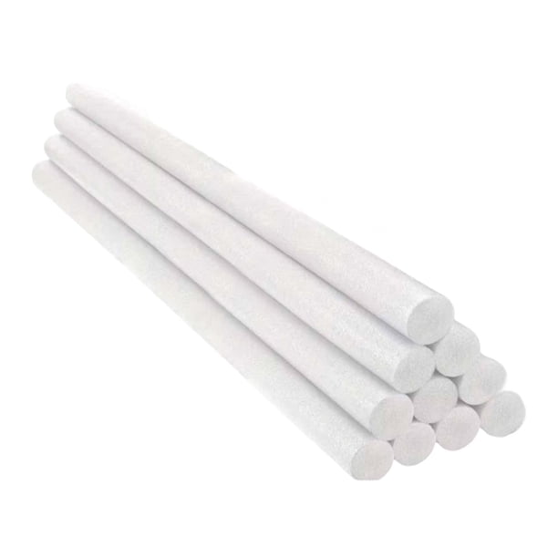 10 Cilindros de espuma para manualidades, tubos, varillas, cuerdas, encajes, pintura, bricolaje. Blanco