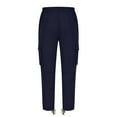 thumbnail image 2 of Vedolay Casual Trousers Women Casual Pants Loose fit Stretch Printed Summer Trousers,Dark Blue M, 2 of 4