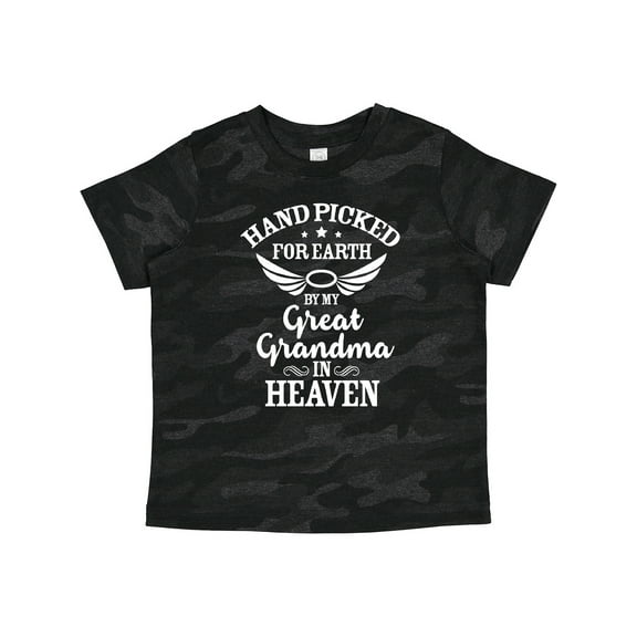 Inktastic Handpicked for Earth by My Great Grandma in Heaven Boys or Girls Toddler T-Shirt