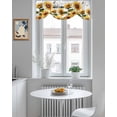 thumbnail image 5 of Sunflower Tie Up Valances Curtain, Vintage Summer Yellow Flower Butterfly Welcome Kitchen Valances for Windows Decor, Rod Pocket Short Curtains Set for Bedroom/Bathroom, 42"x12", 5 of 9