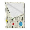 thumbnail image 2 of Minimalist Soft Flannel Fleece Blanket, Abstract Big Little Circles Dots Spots Contemporary Simplistic Hipster Fashion, Cozy Plush for Indoor and Outdoor Use, 50" x 60", Multicolor, by Ambesonne, 2 of 5