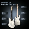thumbnail image 4 of Donner Electric Guitar, 39" Beginner Guitar HSS Pickup, Q1, White, 4 of 10