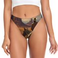 thumbnail image 1 of Fotbe Western Desert Cowboy Cloud Tanga Sin Costuras para Mujer con Estampado – Panties Invisibles, Transpirables y Cómodos para Uso Diario-X-Large, 1 of 6